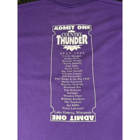 Vintage Country Thunder T Shirt XL Lake Geneva, Wisconsin Music Festival 90s - Picture 9 of 11